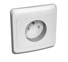 Розетка 1-м СП Этюд 16А IP20 защ. шторки без заземл. бел. SchE PC16-002B