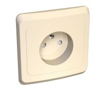 Розетка 1-м СП Этюд 16А IP20 защ. шторки без заземл. крем. SchE PC16-002K