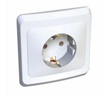 Розетка 1-м СП Этюд 16А с заземл. бел. SchE PC16-003B