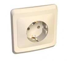 Розетка 1-м СП Этюд 16А с заземл. крем. SchE PC16-003K