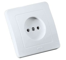 Розетка 1-м СП Мастер 16А 250В IP20 бел. HEGEL РС16-301