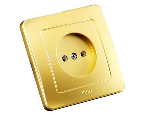 Розетка 1-м СП Мастер 16А 250В IP20 зол. HEGEL РС16-301-07