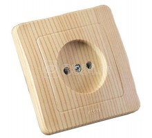 Розетка 1-м СП Мастер 16А 250В защ. шторки IP20 сосна HEGEL РС16-302-02