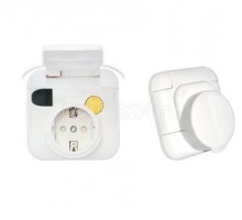 Розетка 1-м СП с защ. крышкой с заземл. IP44 бел. БЕЛТИЗ РС16-331