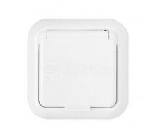 Розетка 1-м СП с защ. крышкой защ. шторки с заземл. IP44 бел. БЕЛТИЗ РС16-398