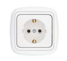 Розетка 1-м СП с заземл. бел. БЕЛТИЗ РС16-256