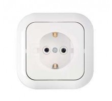 Розетка 1-м СП с заземл. бел. БЕЛТИЗ РС16-314