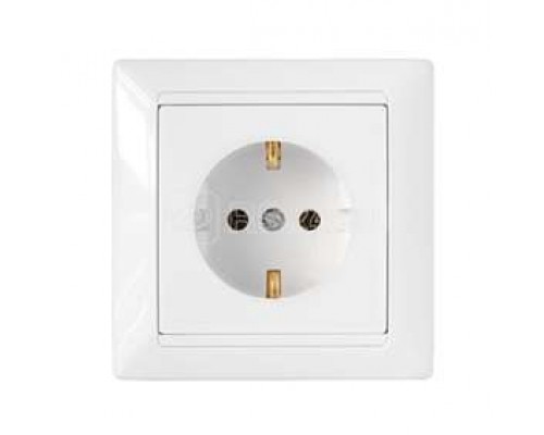 Розетка 1-м СП с заземл. бел. БЕЛТИЗ РС16-315