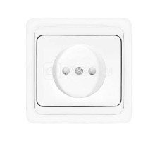 Розетка 1-м СП Валери 16А IP20 защ. шторки бел. Universal В0022x