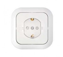 Розетка 1-м СП защ. шторки с заземл. бел. БЕЛТИЗ РС16-253