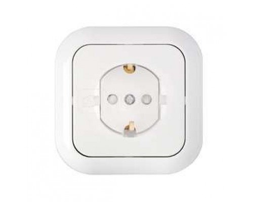 Розетка 1-м СП защ. шторки с заземл. бел. БЕЛТИЗ РС16-253