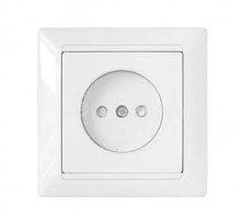 Розетка 1-м СП защ. шторки с заземл. бел. БЕЛТИЗ РС16-316