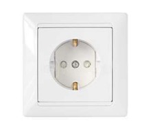 Розетка 1-м СП защ. шторки с заземл. бел. БЕЛТИЗ РС16-372