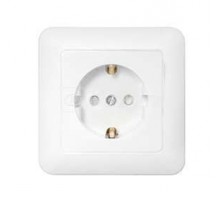 Розетка 1-м СП защ. шторки с заземл. бел. БЕЛТИЗ РС16-383