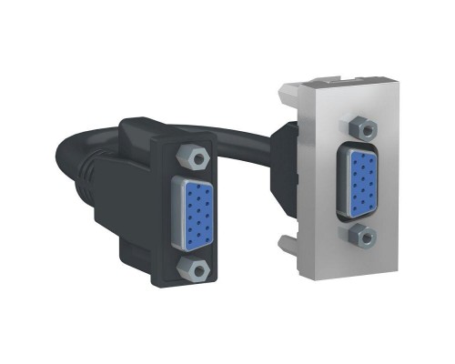 Розетка 1-мод. UNICA MODULAR HD15 female VGA алюм. SchE NU343230