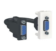 Розетка 1-мод. UNICA MODULAR HD15 female VGA бел. SchE NU343218