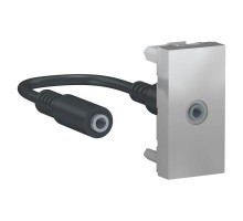 Розетка 1-мод. UNICA MODULAR Minijack алюм. SchE NU343330