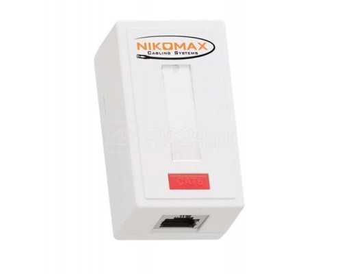 Розетка 1 порт кат.6 (класс E) 250МГц RJ45/8P8C 110/KRONE T568A/B на печатной плате экранированная бел. NIKOMAX NMC-WO1SE2-WT
