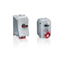 Розетка 2125MM6 125А 2P+E 6ч с выкл. и мех. блокировкой металл. IP44 ABB 2CMA168047R1000
