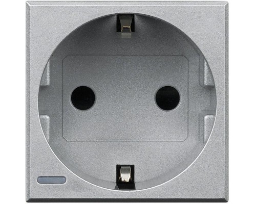 Розетка 2-м Axolute 2К+3 алюм. Leg BTC HC4141