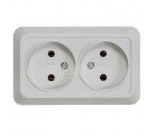 Розетка 2-м BOLLETO накл. 7102 бел. ASD / IN HOME 4680005959822