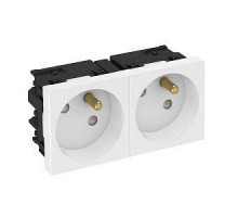Розетка 2-м Modul45connect 10/16А 250В STD-F3C SRO2 33град. франц. станд. красн. OBO 6120678