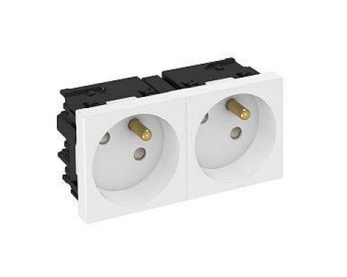 Розетка 2-м Modul45connect 10/16А 250В STD-F3C SRO2 33град. франц. станд. красн. OBO 6120678