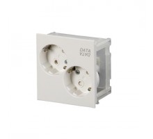 Розетка 2-м ProDuct 2хSchuko маркировка DATA бел. ABB 2TKA00000811