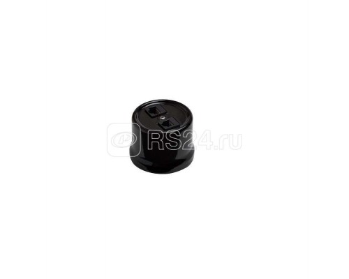 Розетка 2-м комп. RJ45 CAT.5е ОП ЛИЗЕТТА ABS-пластик черн. BIRONI B1-302-23