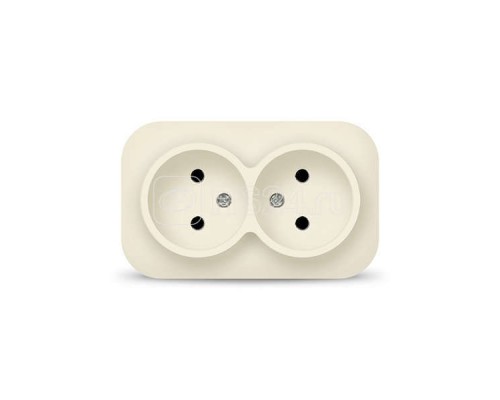 Розетка 2-м ОП 10А IP20 без заземл. сл. кость IONICH 1427