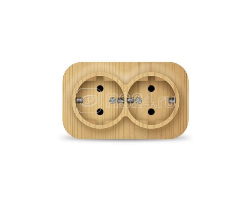 Розетка 2-м ОП 16А IP20 с заземл. сосна IONICH 1439