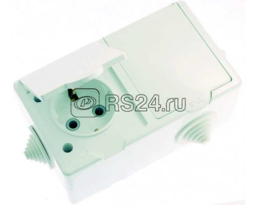 Розетка 2-м ОП РА16-759 с заземл. IP44 ПГ Кунцево 5907
