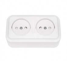 Розетка 2-м ОП защ. шторки с заземл. бел. БЕЛТИЗ РА16-273
