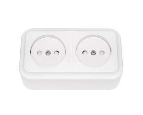 Розетка 2-м ОП защ. шторки с заземл. бел. БЕЛТИЗ РА16-273