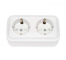 Розетка 2-м ОП защ. шторки с заземл. бел. БЕЛТИЗ РА16-274