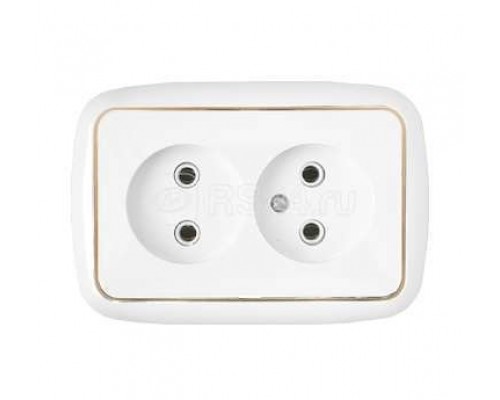 Розетка 2-м СП 6А IP20 бел. БЕЛТИЗ РС16-262