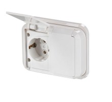 Розетка 2-м СП Jussi 16А 250В с заземл. IP44 ABB 2TKA000943G1
