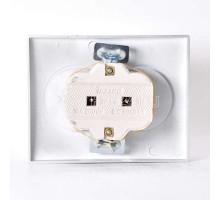 Розетка 2-м СП KARINA 16А IP20 без заземл. керам. серебро мат. LEZARD 707-4300-128