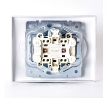 Розетка 2-м СП KARINA 16А IP20 без заземл. термопласт серебро мат. LEZARD 707-4300-128B