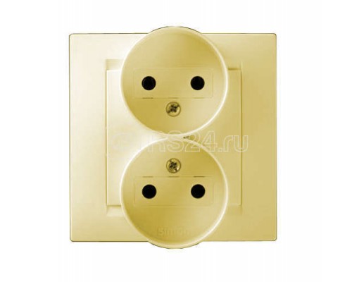 Розетка 2-м СП Simon15 16А IP20 без заземл. сл. кость Simon 1590457-031