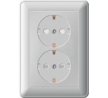 Розетка 2-м СП W59 защ. шторки с заземл. сл. кость SchE RS16-255-28 (РС16-255-28)