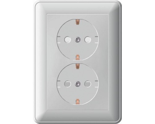 Розетка 2-м СП W59 защ. шторки с заземл. сл. кость SchE RS16-255-28 (РС16-255-28)