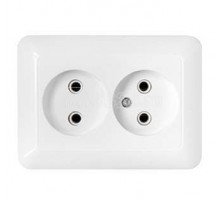 Розетка 2-м СП без заземл. бел. БЕЛТИЗ РС16-301