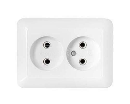 Розетка 2-м СП без заземл. бел. БЕЛТИЗ РС16-301