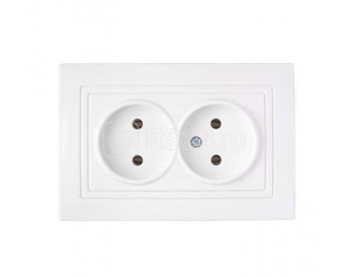 Розетка 2-м СП без заземл. бел. БЕЛТИЗ РС16-343