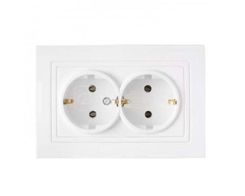 Розетка 2-м СП без заземл. бел. БЕЛТИЗ РС16-348