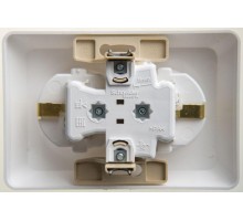 Розетка 2-м СП Этюд 16А 250В защ. шторки без заземл. бел. SchE PC16-106B