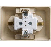 Розетка 2-м СП Этюд 16А 250В защ. шторки с заземл. крем. SchE PC16-108K