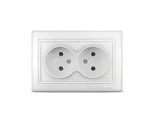 Розетка 2-м СП Севиль 16А IP20 бел. Universal С0102