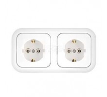 Розетка 2-м СП защ. шторки с заземл. бел. БЕЛТИЗ РС16-349